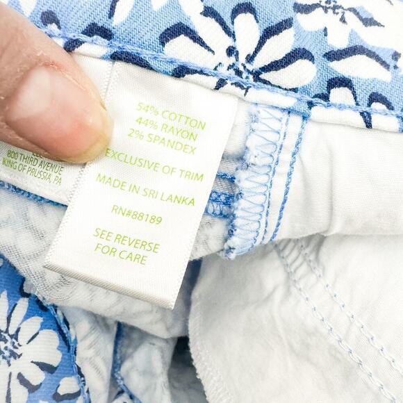 Lilly Pulitzer Flower Printed Denim Jean Pants Wide Leg Size 8 - Picture 7 of 9